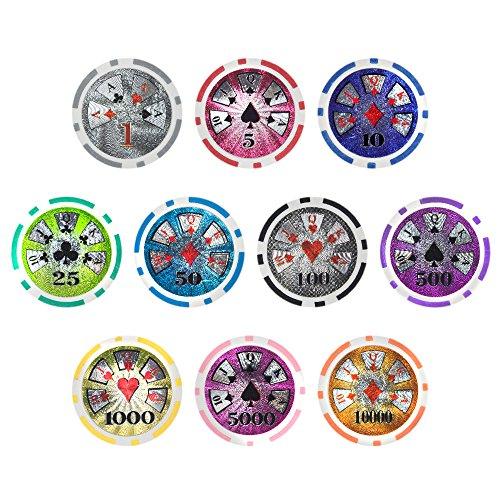 Brybelly Brybelly Hi-Roller Poker Chip Heavyweight 14-Gram Clay Composite – Pack of 50 ($100 Black)