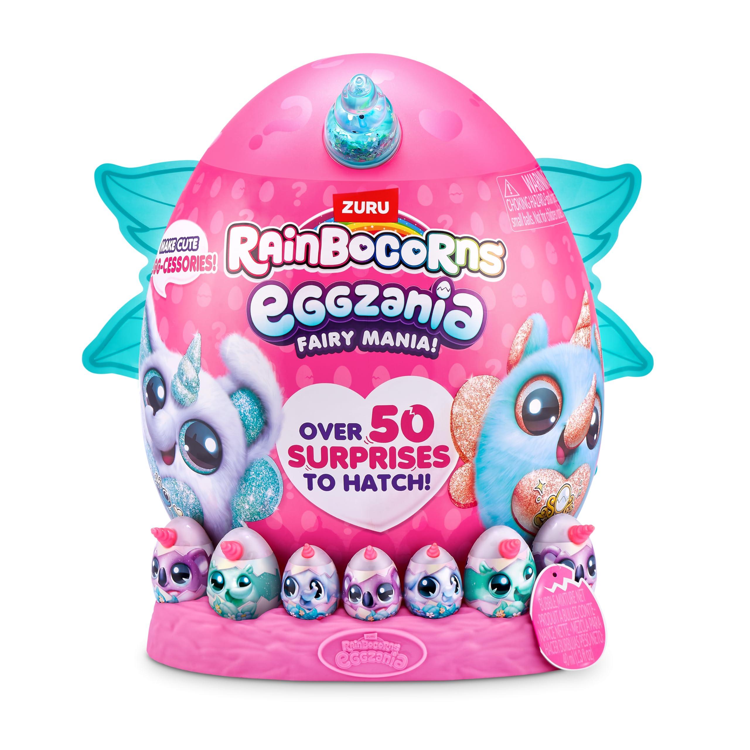 Rainbocorns Eggzania Fairy Mania (Elephant) by ZURU, Plush Toy, Collectible Plush, Surprise Eggs, Wearable Accessories, Slime, Toys for Girls