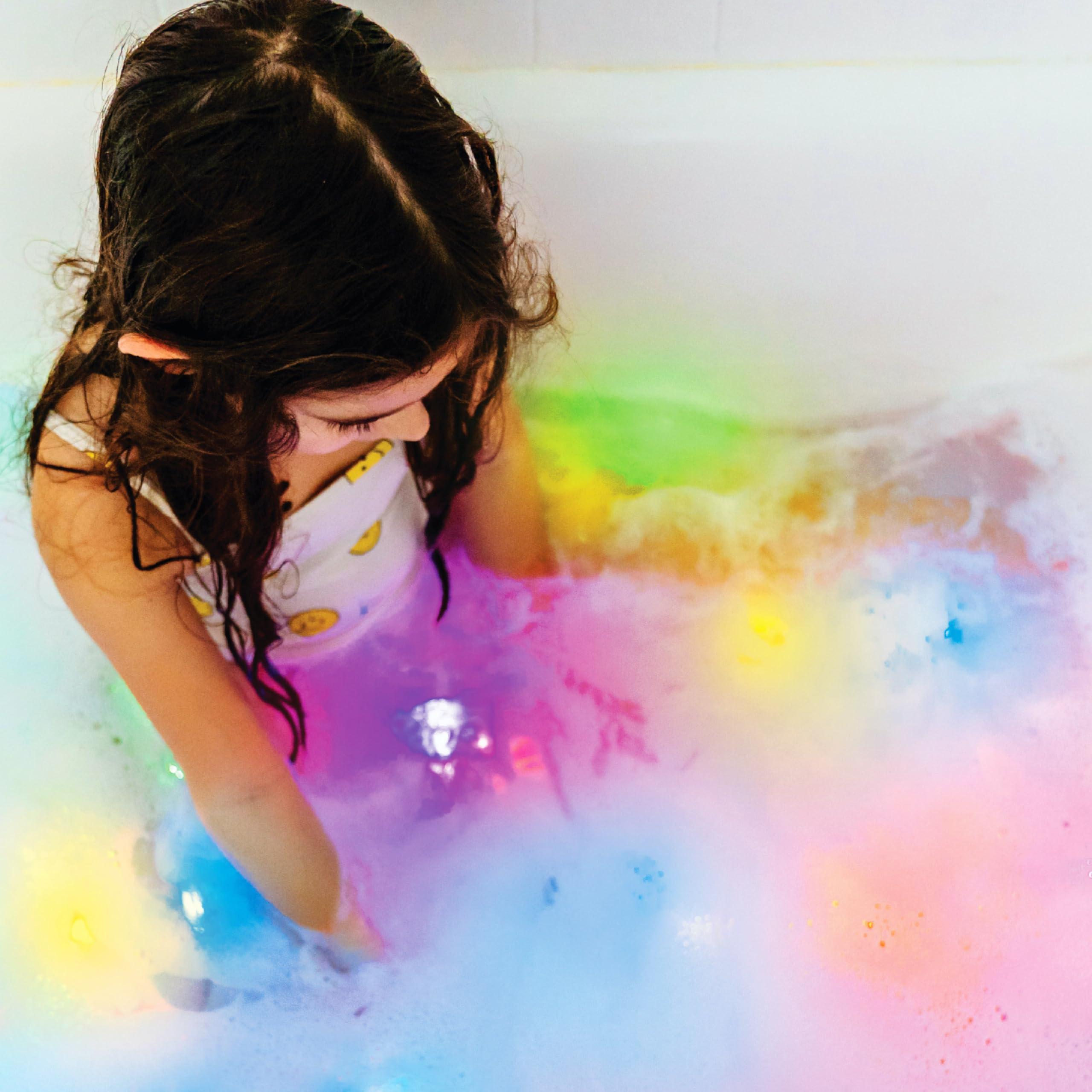 Glo Pals Glo Pals Party Pal Water-Activated Bath Toy with 6 Reusable Light-Up Cubes for Sensory Play