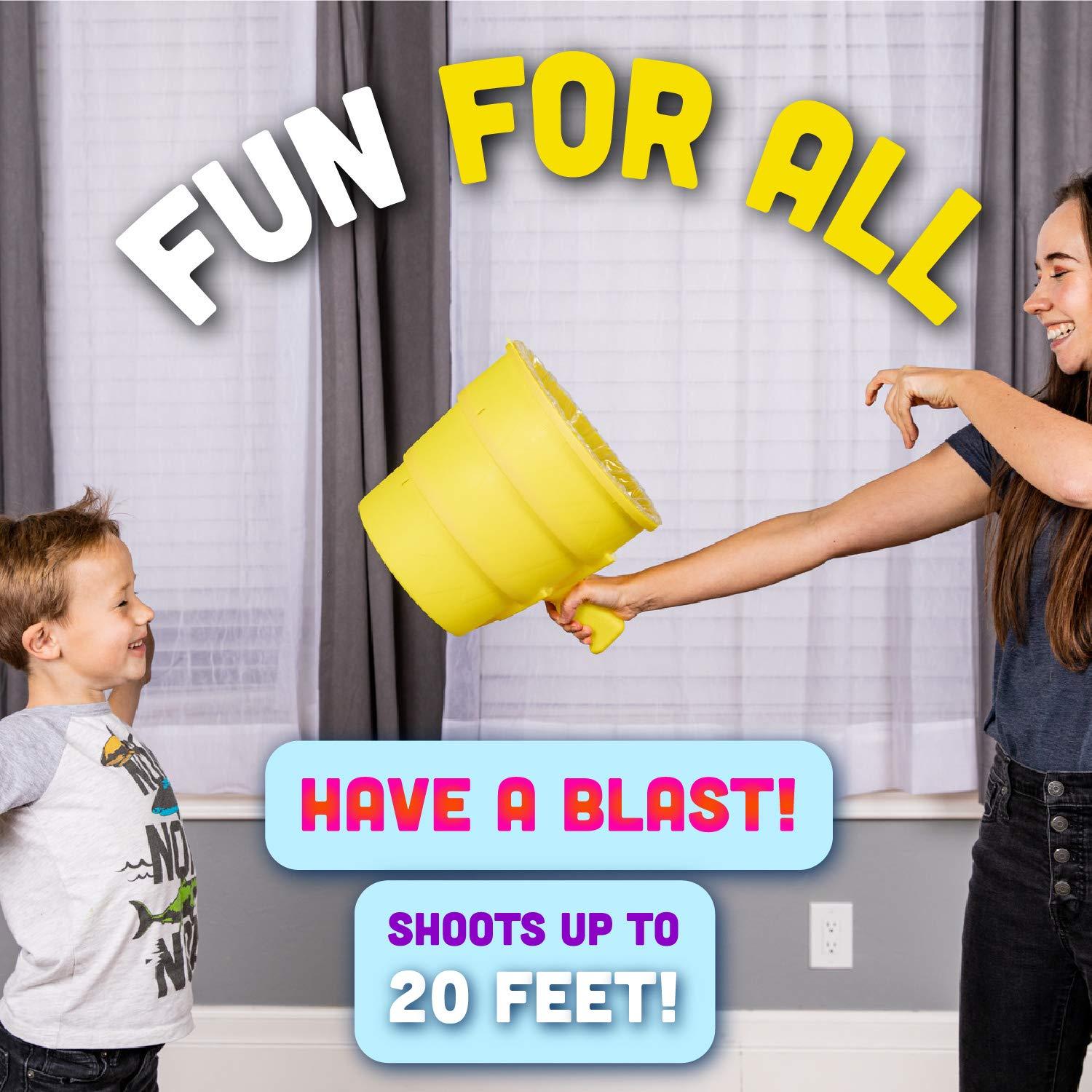 Squirrel Products Airzooka Air Blaster- Blows 'Em Away - Air Toy for Adults and Children Ages 6 and Older - Blue