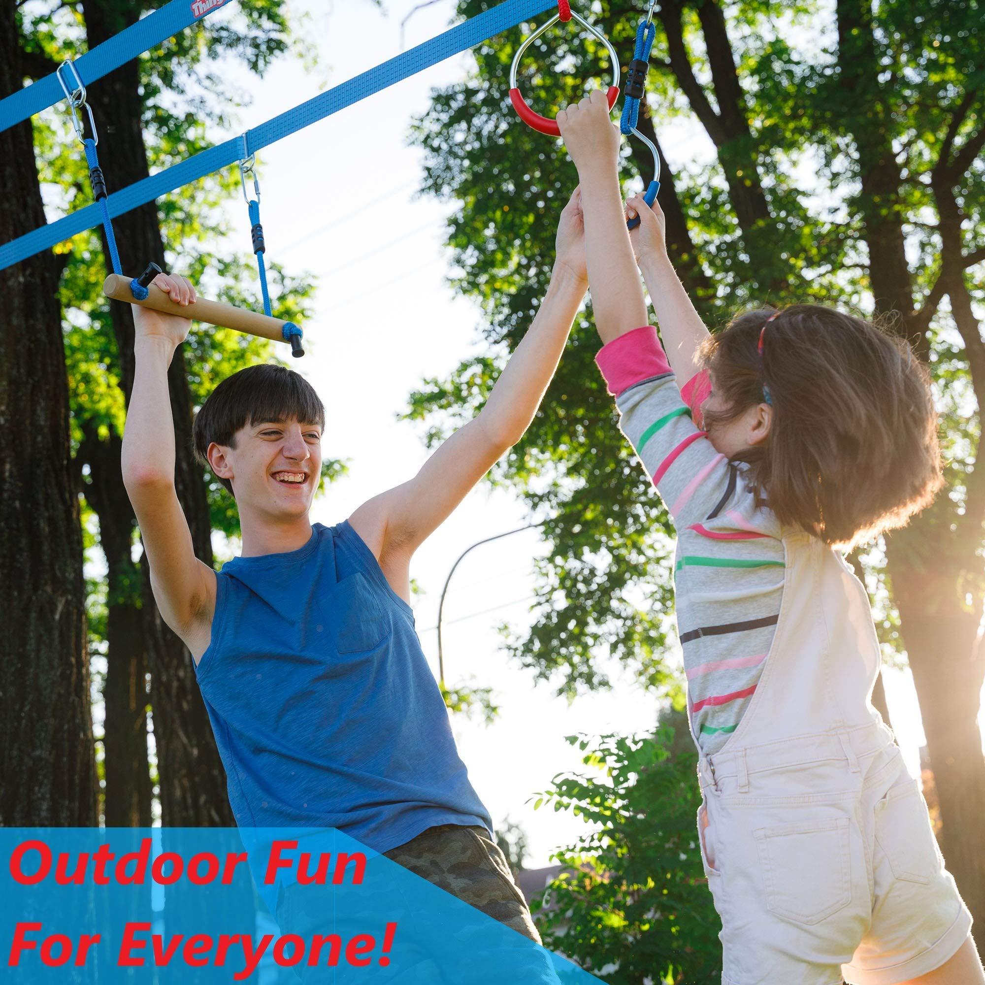 Lily\'s Things Lily\'s Things Monkey Bars for Kids(2 Pack) | Ninja Slackline Accessories for Slackline Obstacle Course | Monkey Bars for Backyard | Attachments to Most Any Home Playground Equipment Sets