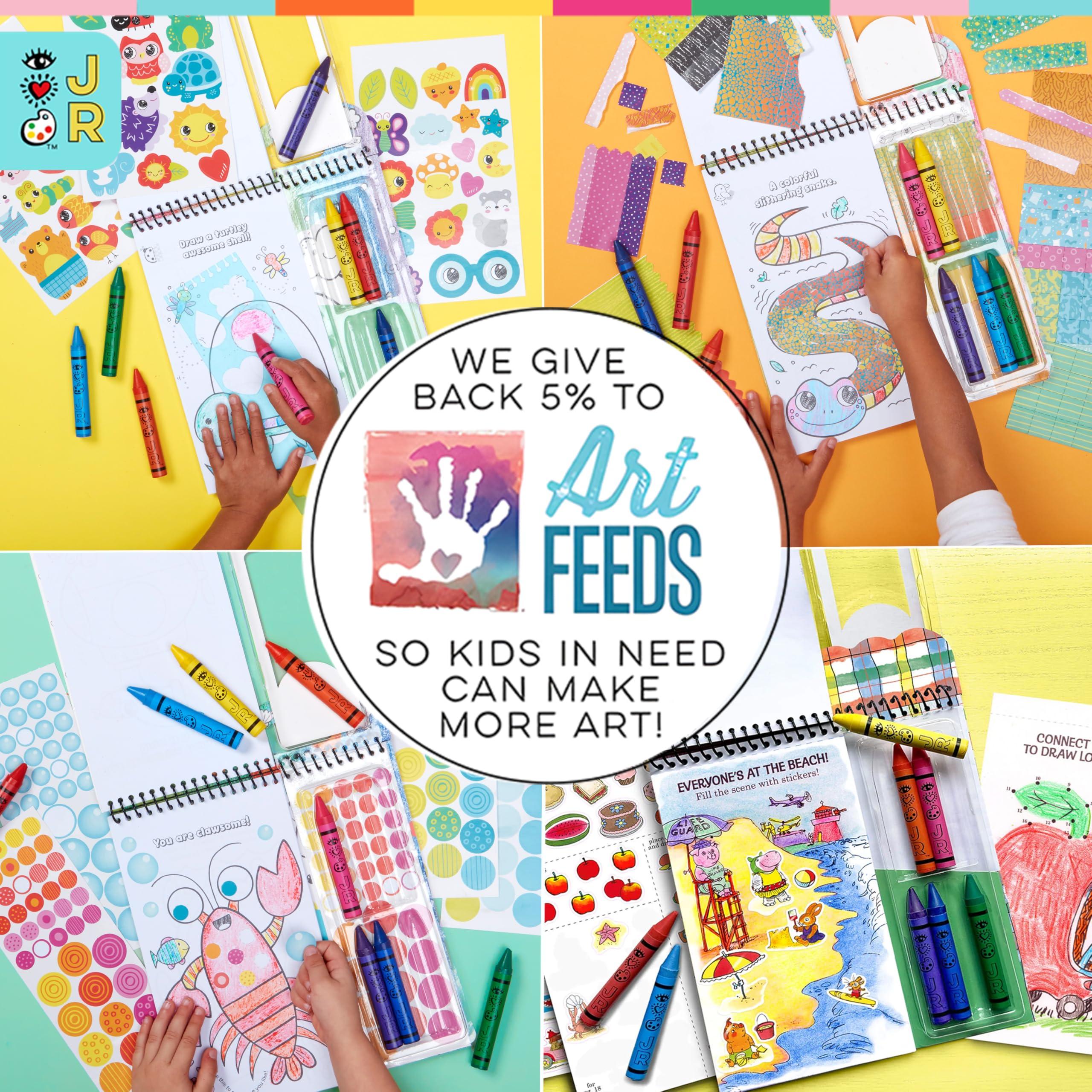 Bright Stripes Bright Stripes Travel Coloring Kit for Kids: Art On the Go Coloring Books and Crayons, Sticker Activity Book - Mess-Free Collage Fun for Ages 3+ (Art On The Go, Going Dotty Ocean)