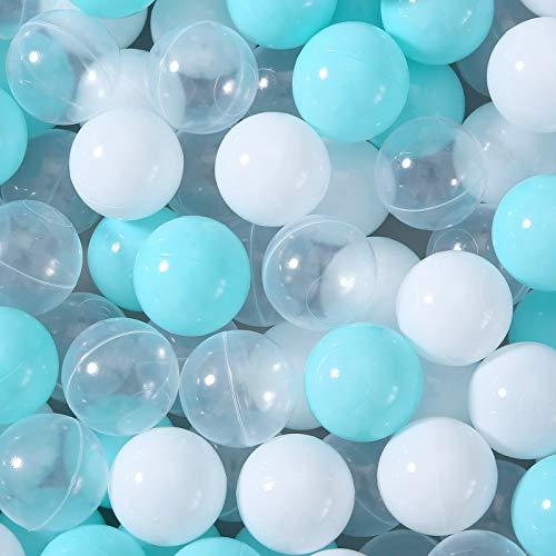 STARBOLO STARBOLO Ball Pit Balls Pack of 100 - BPA&Phthalate Free Non-Toxic Crush Proof Play Pit Soft Plastic Ball for 1 2 3 4 5Years Old Toddlers Baby Kids Birthday Pool Tent Party (2.17inches)