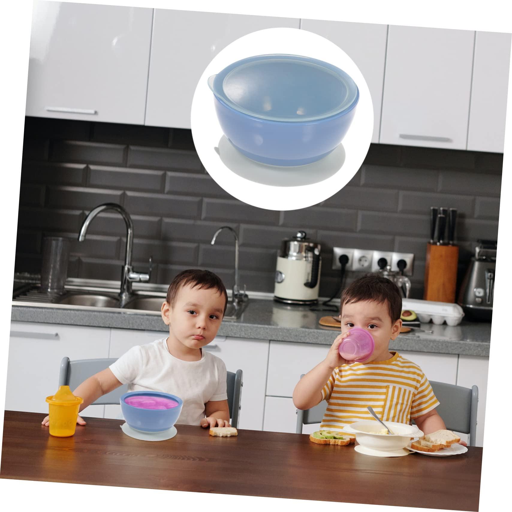Kisangel Suction Bowl Infant Plate Silicone Baby Bowl Baby Bowl with Suction Toddler Plate Suction Plate for Baby Kids Bowl Baby Bowl with Lid Kids Plate Toddler Bowl Infant Bowl Baby Plate