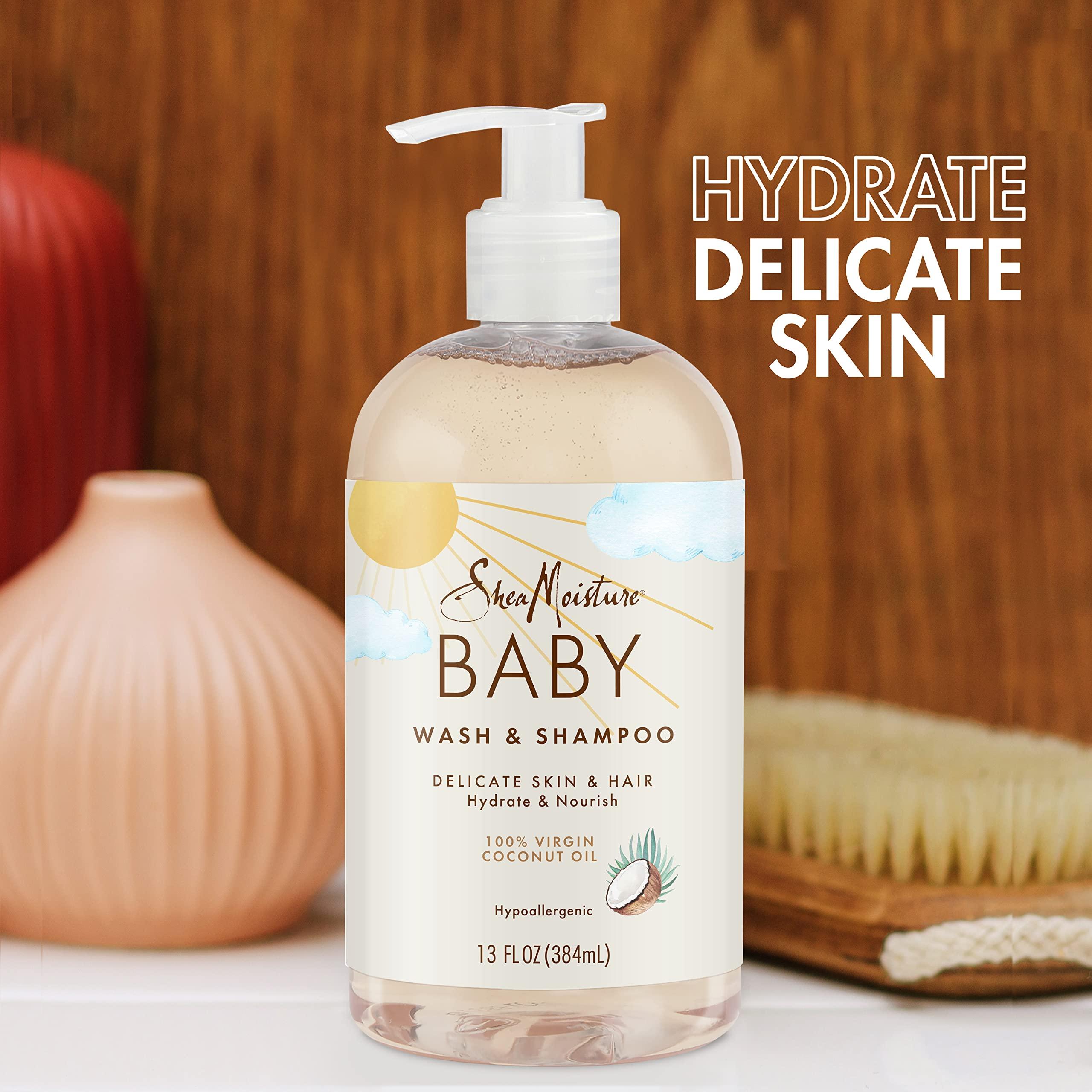 SheaMoisture SheaMoisture Baby Wash and Shampoo 100% Virgin Coconut Oil for Baby Skin Cruelty Free Skin Care 13 oz