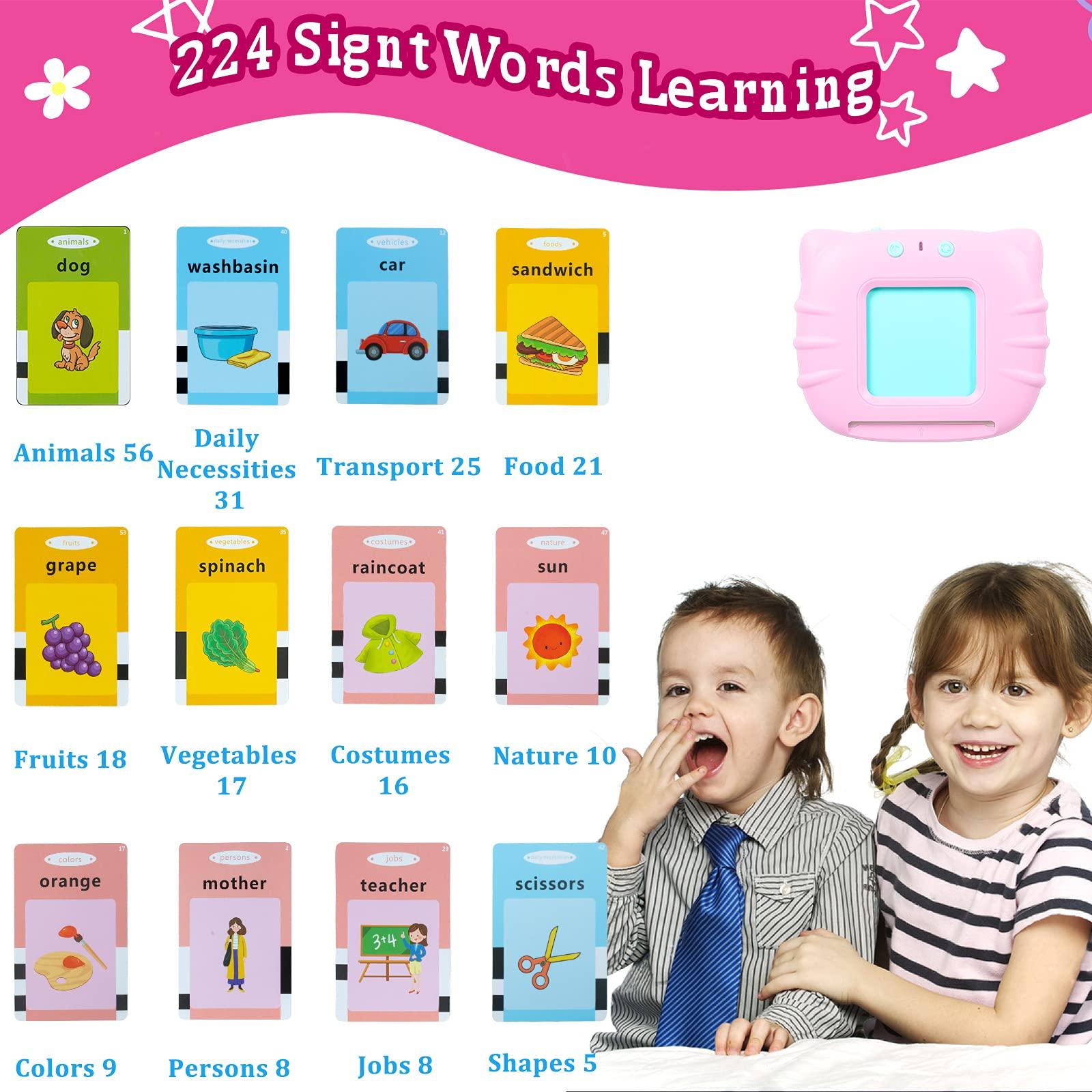 QuTZ QuTZ Toddler Toys for 2 3 4 5 Year Old Boys and Girls, Speech Therapy/Autism Sensory Toys for Autistic Children, Learning Montessori Toys, 224 Sight Words Talking Flash Cards