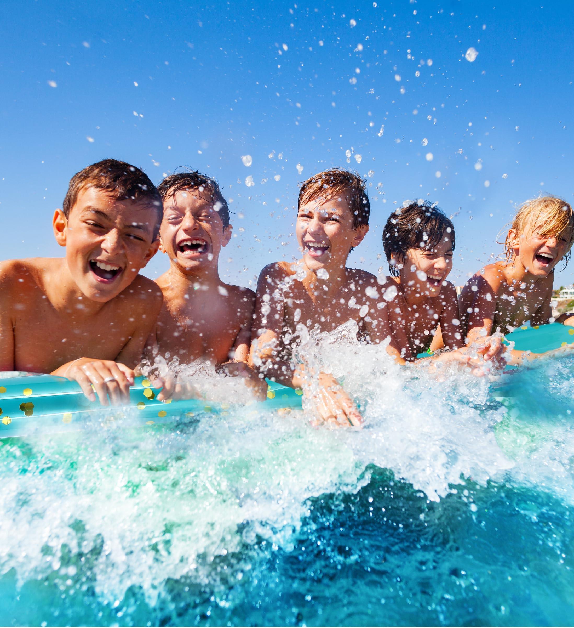 POZA POZA 2 Pack Jumbo Inflatable Pool Noodle Floats - 74-inch Premium Luxurious Giant Pool Noodle Inflatable Floats, Sparkle Blue Gold Glitter Confetti Pool Float Inflatable Noodles for Ocean, Lake, Beach