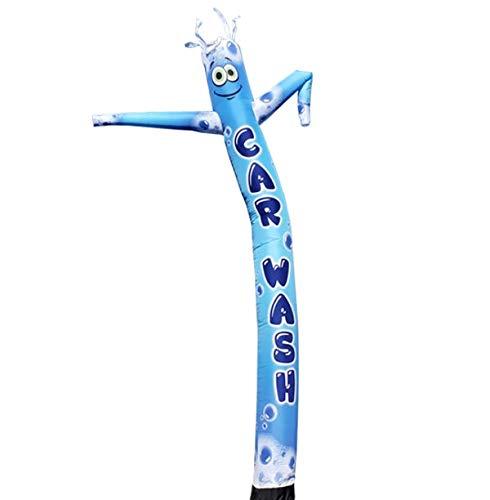 FFN Blue Car Wash 20 Foot Tall Inflatable Tube Man Air Powered Dancing Puppet Guy for Outdoor Advertising, Replacement Dancer Only, Design with Bubbles