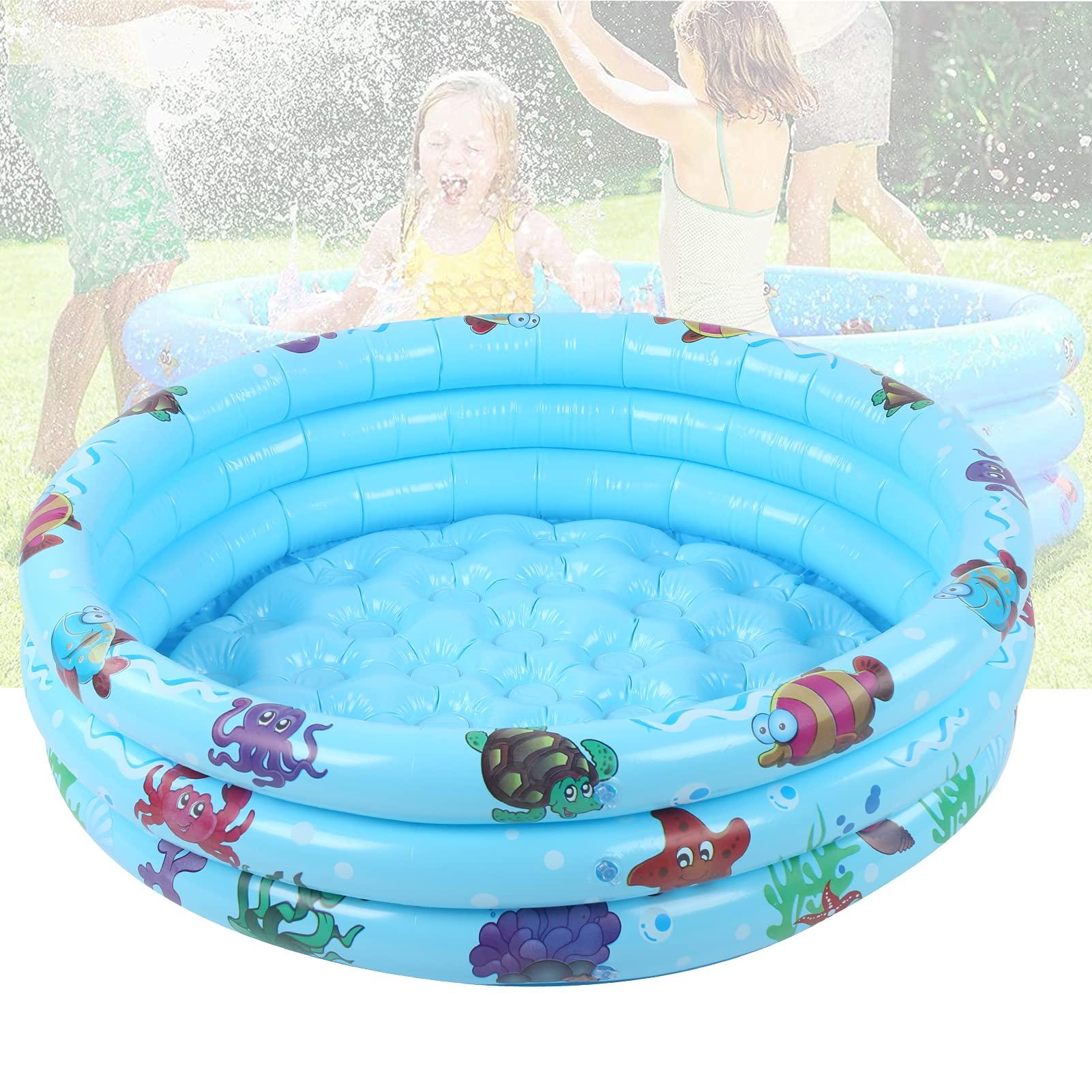 ToysCentral Basics Baby Pool, Indoor Outdoor Baby Swimming Pool, Round Inflatable Children Water Game Play Pool, Blue (150cm)