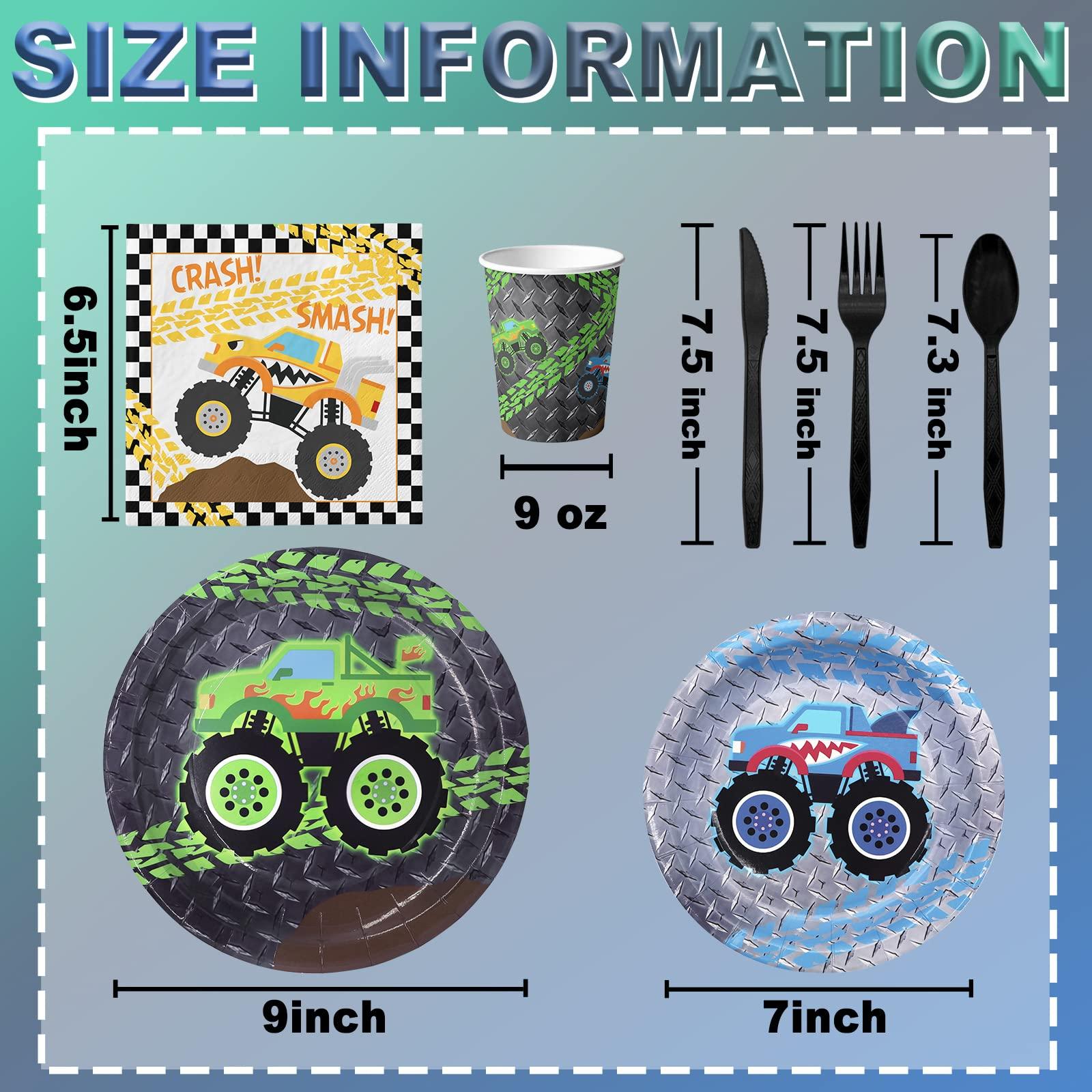 SamPartyShop Monster Truck Party Favor Monster Truck Party Supplies Monster Truck Party Plates and Napkins