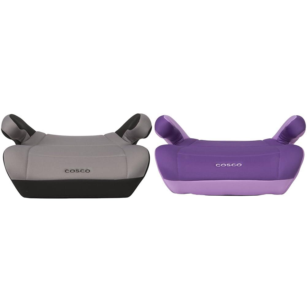 Cosco Cosco Topside Backless and Topside Booster Car Seats, Leo and Grape, 40-100 lbs, 43-57 in