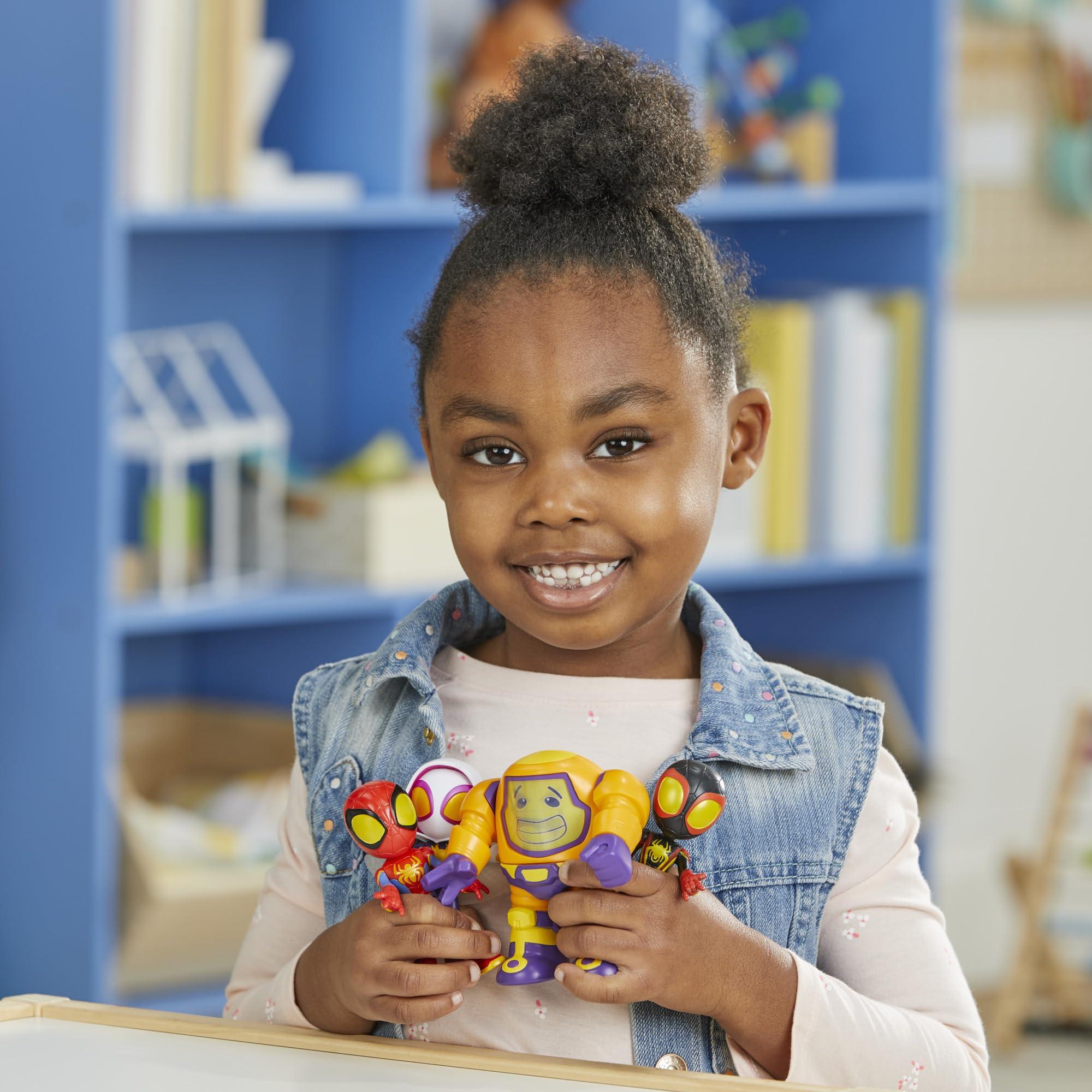 Spidey and his Amazing Friends Spidey and his Amazing Friends Marvel Web-Spinners Gear Up for Adventure 4-Pack, 4-Inch Action Figures with 6 Accessories, Super Hero Toys for Kids 3+