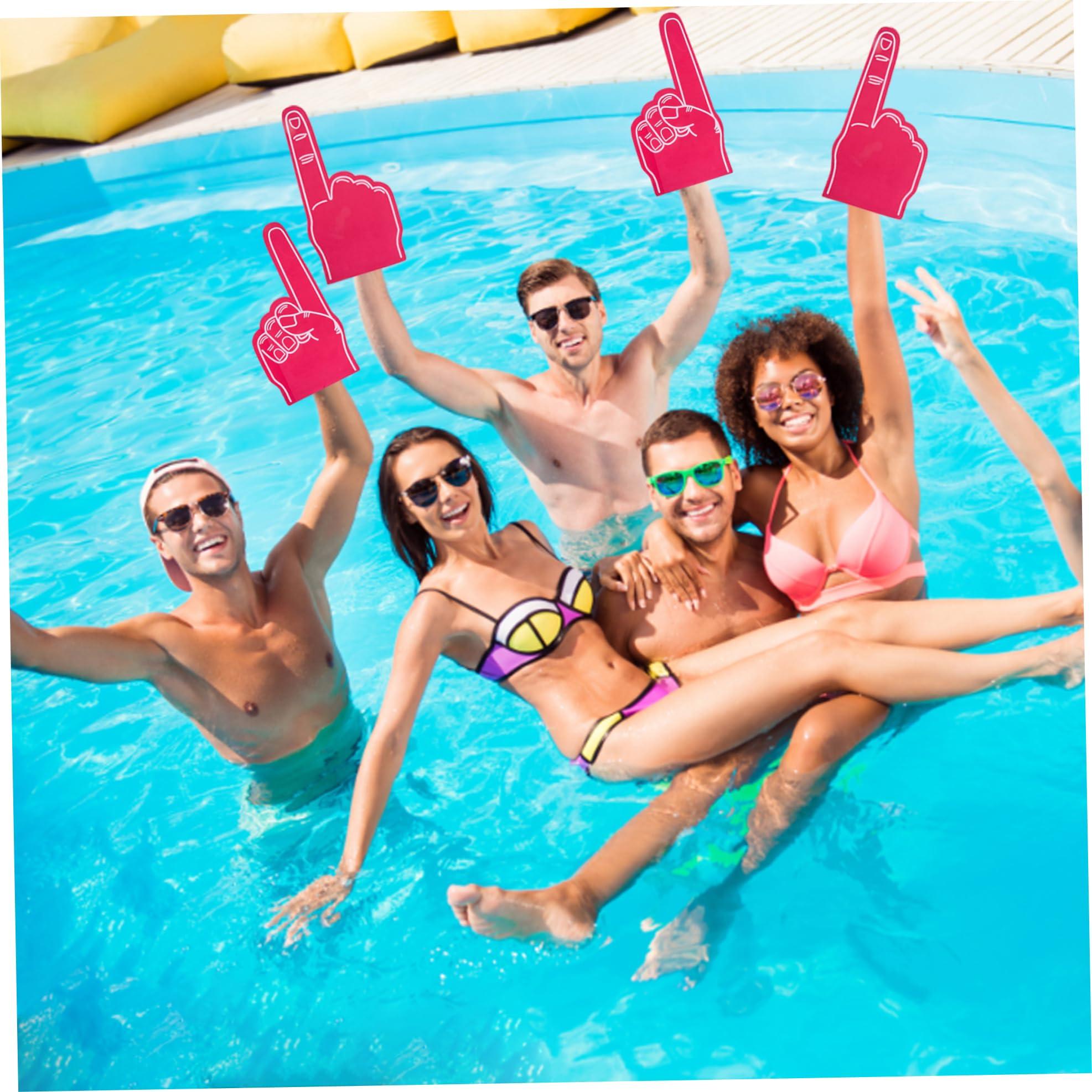 BEAHING BEAHING Foam Hands, Giant Foam Finger 18 Inch Number 1 Foam Hand Cheerleading Foam Fingers for Sports Cheer School Sport Games Party Supplies 3Pcs Red, Foam Finger for Sports