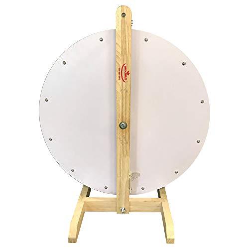 WoodWell WoodWell 16 Inch Tabletop Spinning Prize Wheel w/ Wood Stand | Dry Erase | 10 Customizable Slots | Casino Games | Family Night | Classrooms | with Markers and Eraser