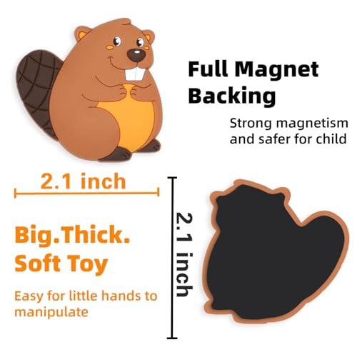 SUPINEEDO SUPINEEDO Fridge Magnets for Kids -16 Cute Farm Animal Magnets - Safe Toddler Magnets for Refrigerator - Fridge Magnets for Toddlers 1-3 - Kids Magnet for Fridge - Cartoon Educational Baby Magnets Toy