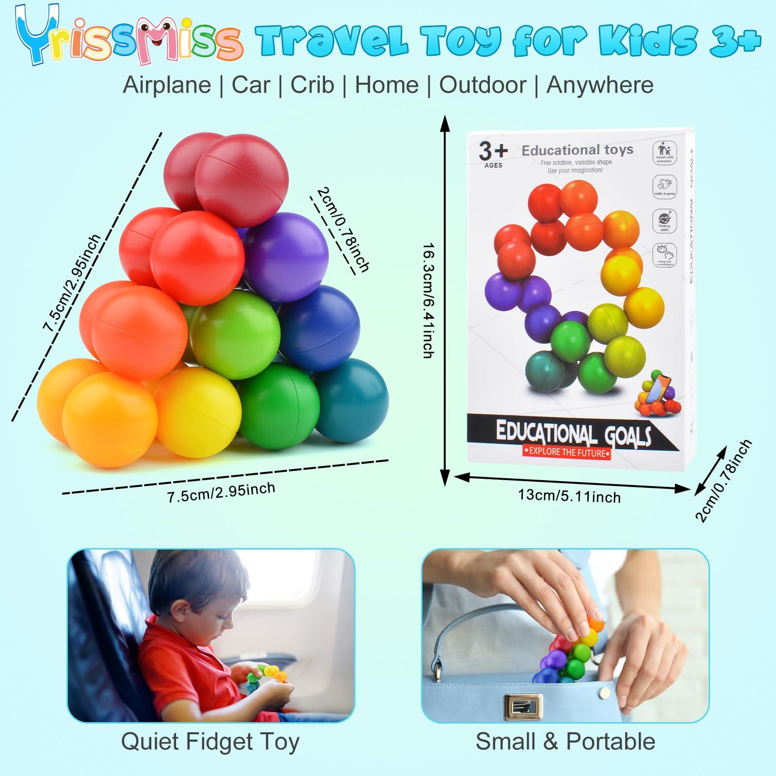 Yrissmiss 2PCS Autism Sensory Toys for Autistic Children , Sensory Fidget Toys for Adults Kids, Autism Toys for Toddlers 3-4, Travel Toys Present for Kids Ages 3 4 5 6 7+ ,Stocking Stuffers Present(A)