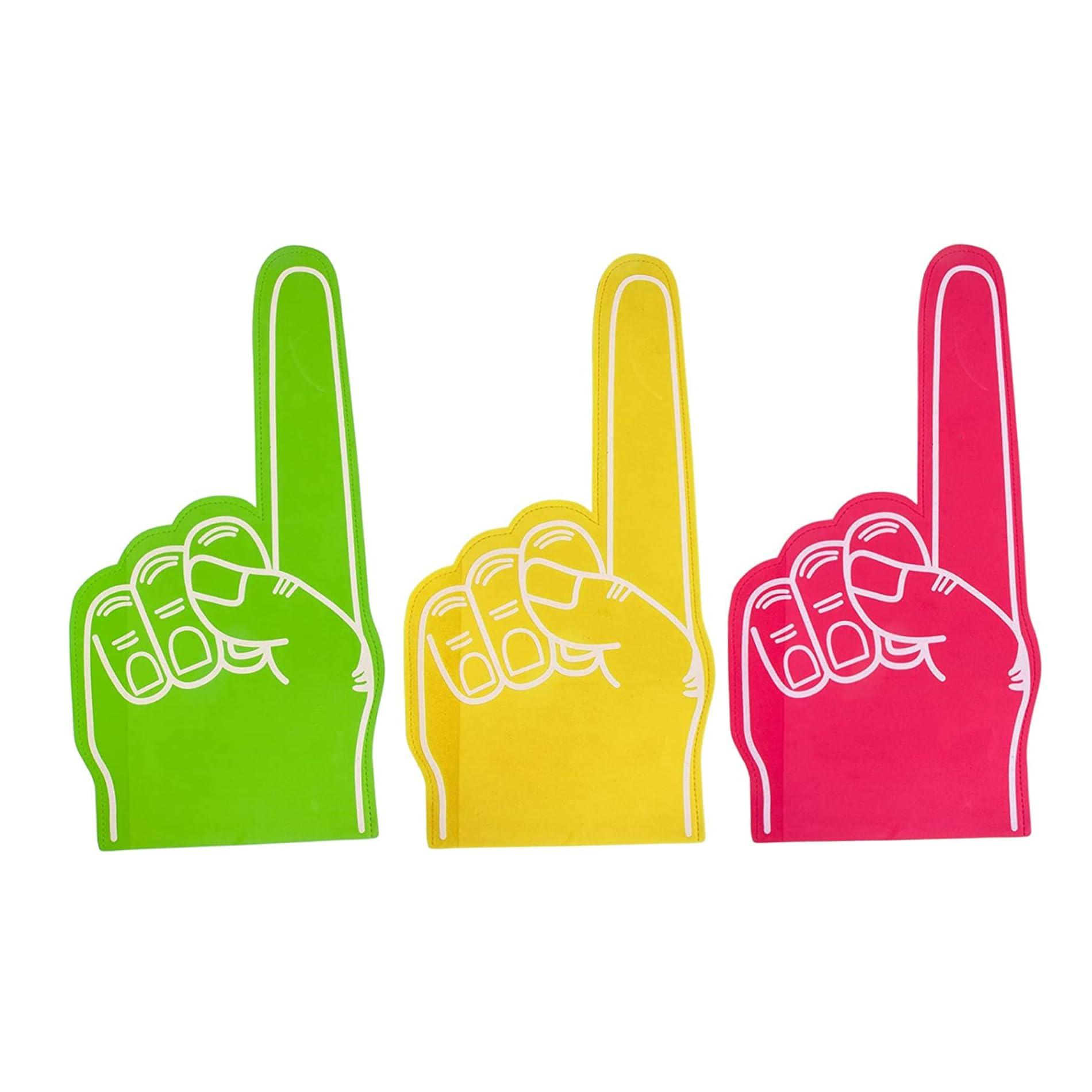 BEAHING BEAHING Foam Hands, Giant Foam Finger 18 Inch Number 1 Foam Hand Cheerleading Foam Fingers for Sports Cheer School Sport Games Party Supplies 3Pcs Red, Foam Finger for Sports