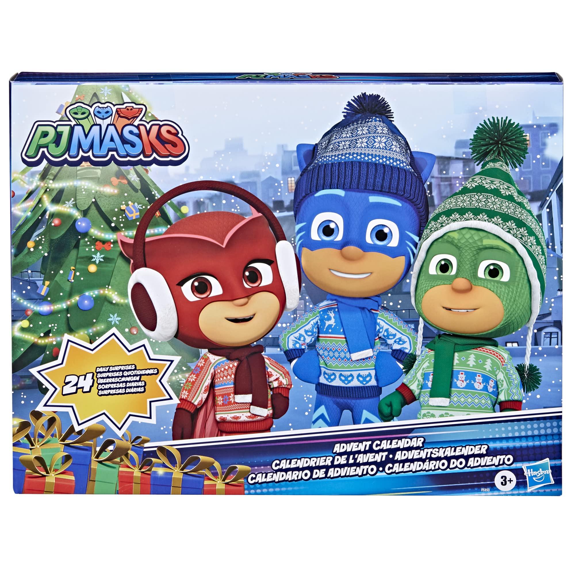 PJ Masks PJ Masks Kids Advent Calendar, 24 Daily Surprise Toys Including PJ Masks Action Figures, Accessories, and Stickers, Countdown Calendar, Ages 3 and Up