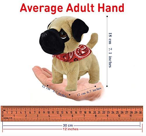 WEofferwhatYOUwant WEofferwhatYOUwant Pug Puppy - Small Plush Electronic Toy Dog - Walks, Barks, and Cuddles. for Ages 18 Months and Up