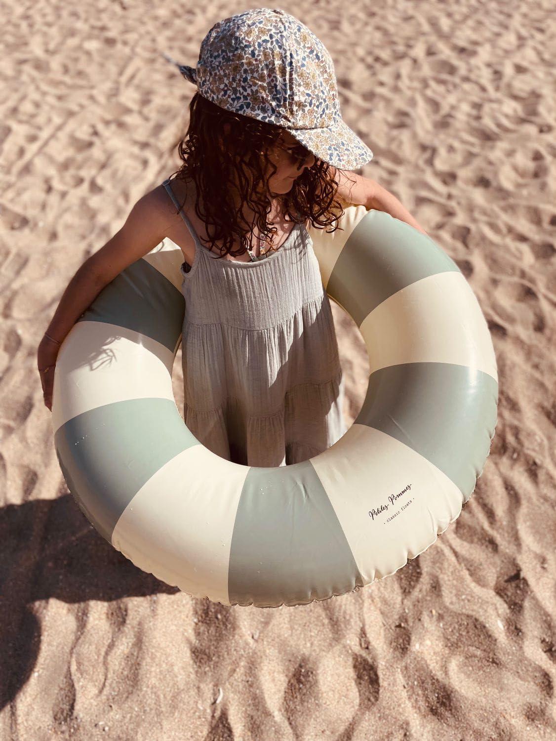 Petites Pommes Petites Pommes Classic Striped Swim Ring Pool Float for Children 6+ Years Old