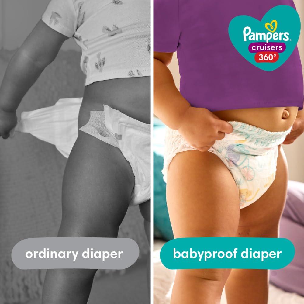 Pampers Pampers Diapers - Cruisers 360 - Size 7, 44 Count, Babyproof up to 100% Leakproof Pull-On Diaper