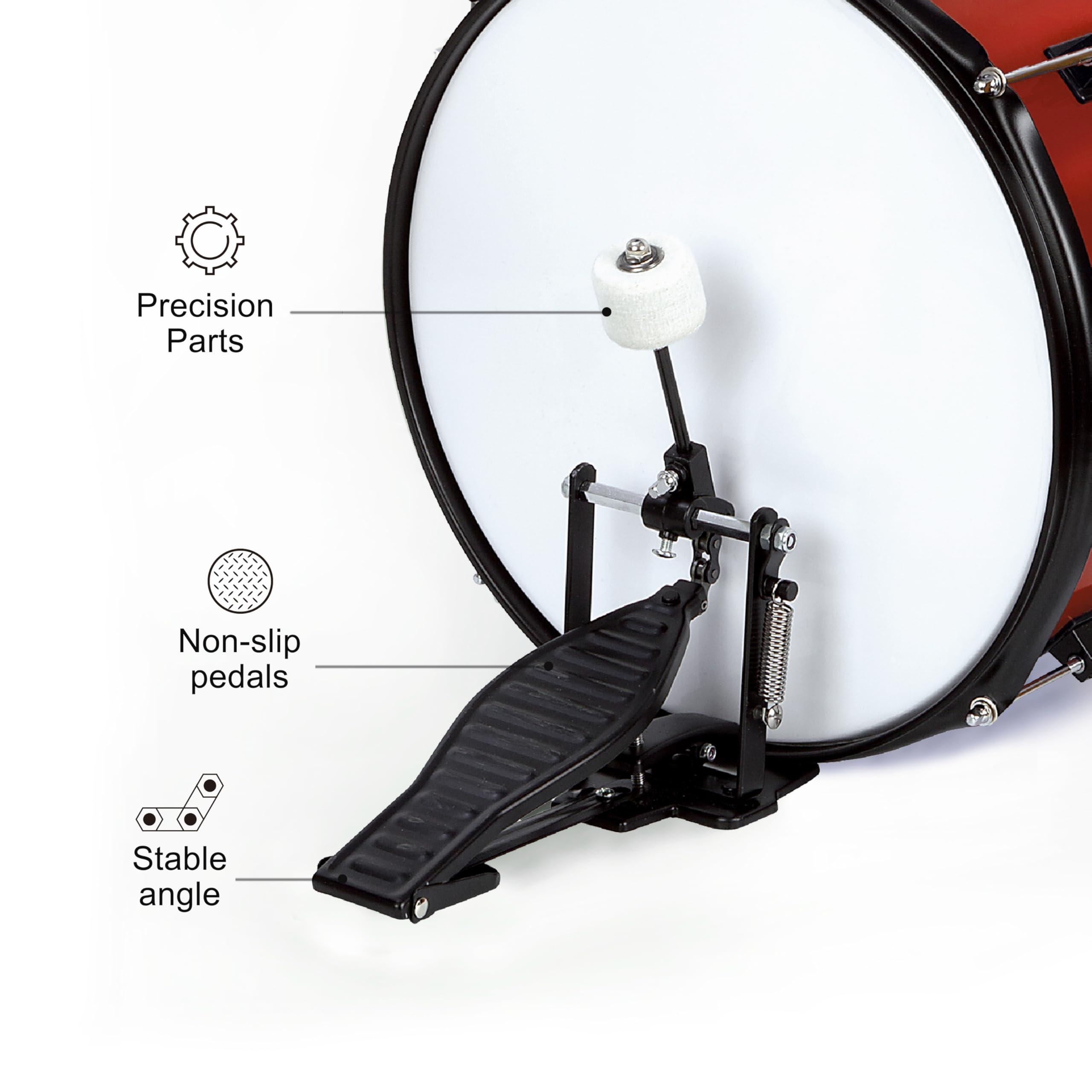 CB SKY CB SKY 5-piece Kids/Junior Drum Set 13\" bass drum/Beginner (Standard) /Kids musical toys, musical instrument (Red)