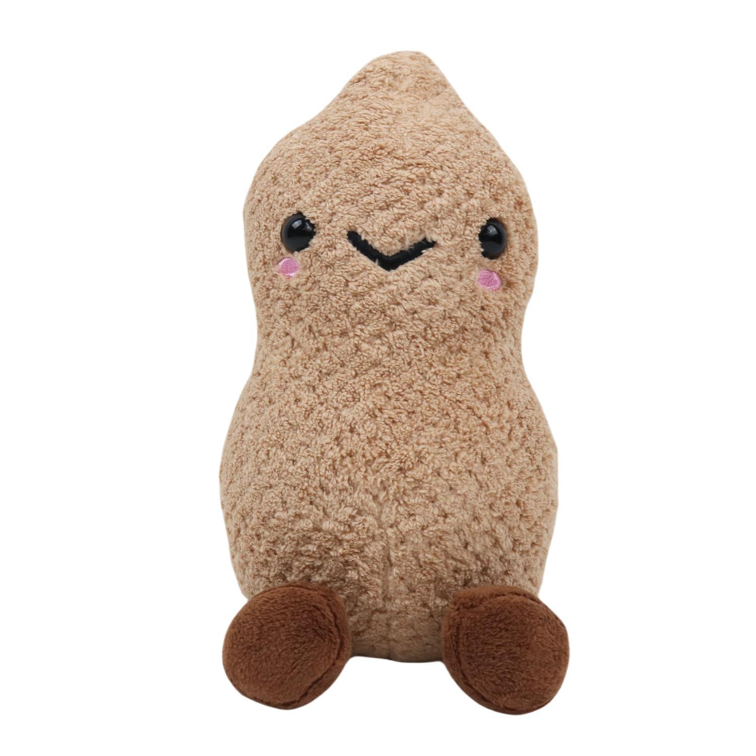 Dupuci Dupuci 6.5inch Peanut Plush Toy Soft Stuffed Doll Smile Face Groundnut Plushies for Kids Gift