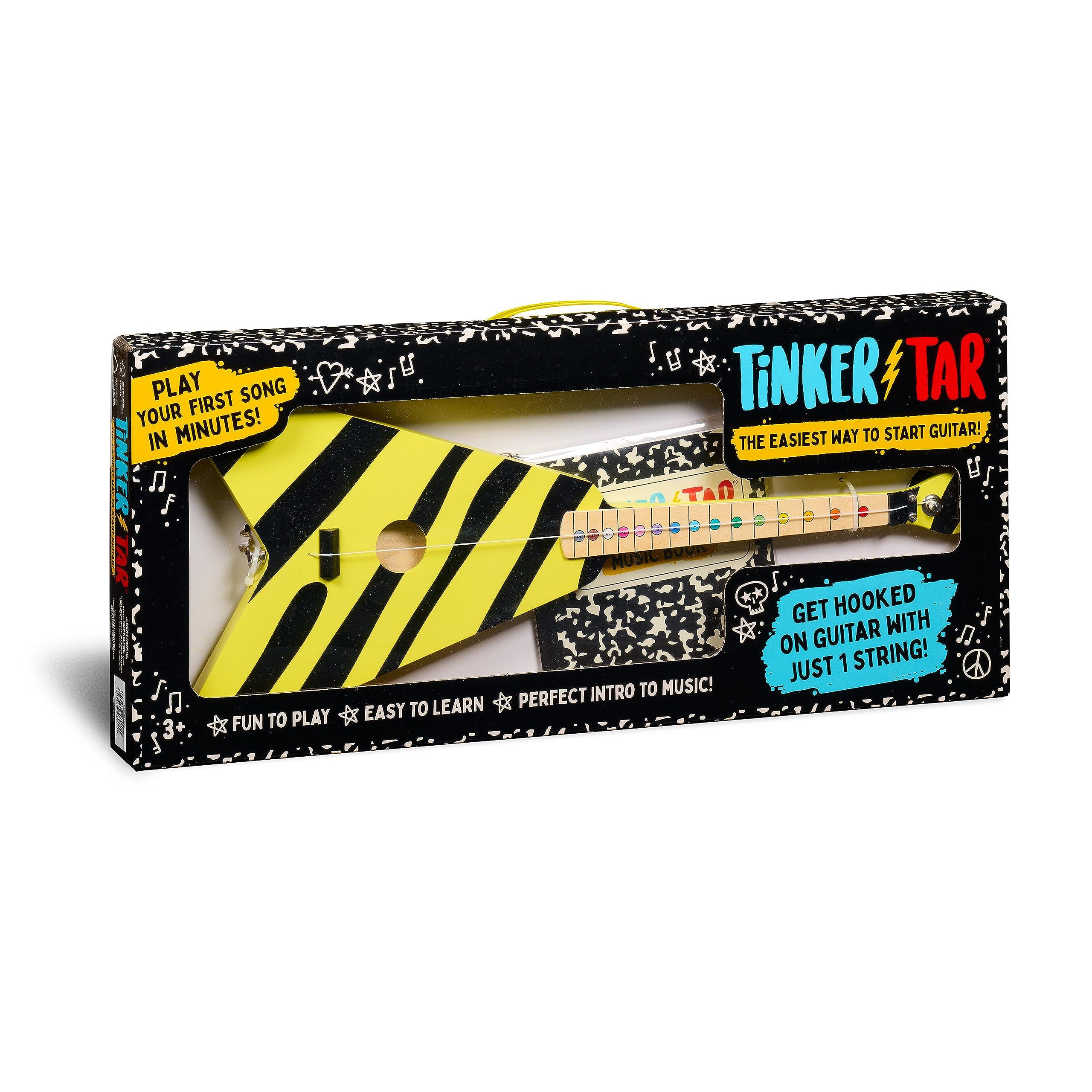 Tinkertar TinkerTar - Rockstar Guitar - The Easiest Way to Start and Learn Guitar - 1 Stringed Toy Instrument for Kids Perfect Intro to Music for Young Kids Ages 3 and up - from Buffalo Games