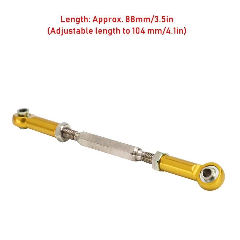 Drfeify RC Car Push Rod, 88mm Aluminum Alloy Adjustable Push Rods Compatible with 1/10 RC Car , 6Pcs(Golden)