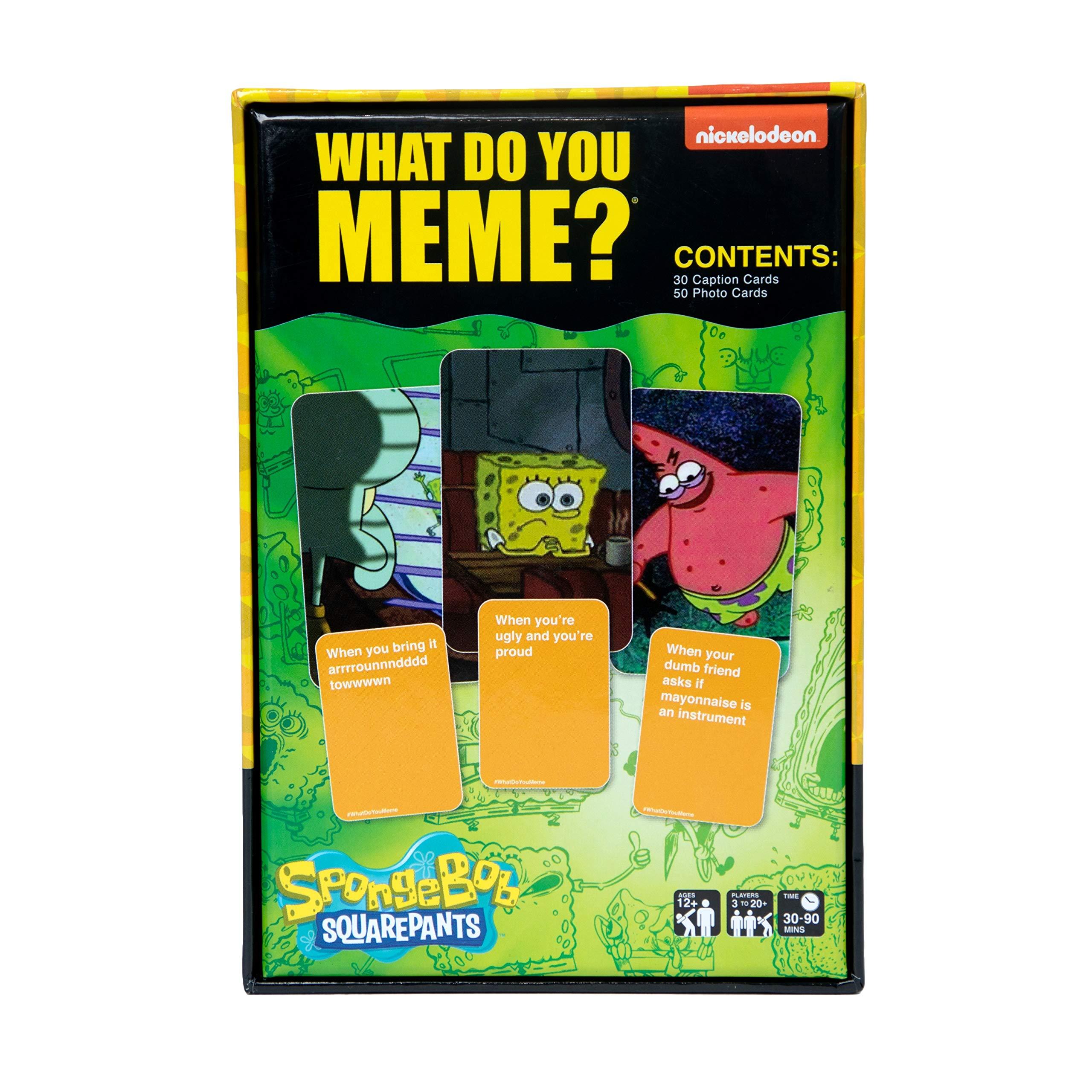 WHAT DO YOU MEME? WHAT DO YOU MEME? Spongebob Squarepants Expansion Pack - Family Card Games for Kids and Adults