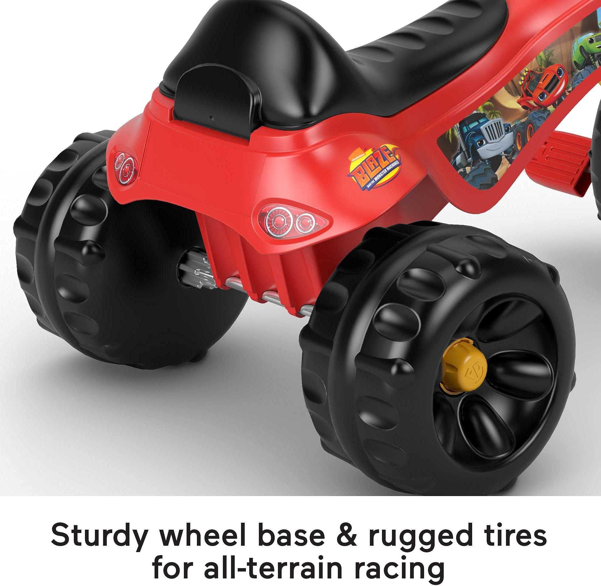 Fisher-Price Fisher-Price Toddler Tricycle Blaze and the Monster Machines Tough Trike Bike Outdoor Toy with Storage for Preschool Kids Ages 2+ Years