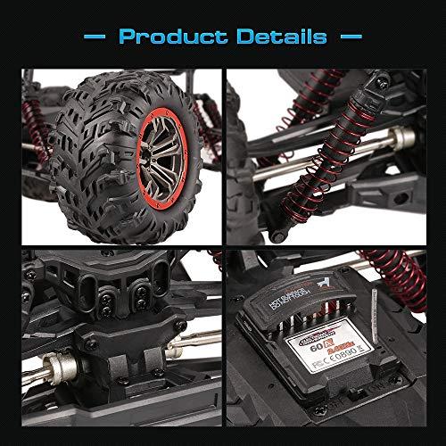 FMT FMT 1:10 Scale High Speed 46km/h 4WD 2.4Ghz Remote Control Truck 9125, Radio Controlled Off-Road RC Car Monster Truck R/C RTR (Assorted Colors)