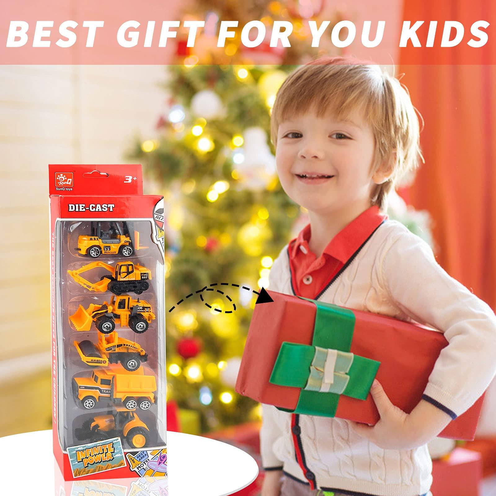 Blooming lilies 6 Pack Diecast Construction Vehicle Toy, Mini Model Construction Vehicle Toy Set for Boys Girls Age 1-3 4 5 6 7 Years Birthday Party Favors Gift & Goodie Bags Stuffers