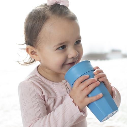 Dr. Brown\'s Dr. Brown's Milestones Cheers 360 Cup Spoutless Transition Handles for Easy Grip & Leak-Freere Training Toddlers Babies, Leak-Free Sippy Cup, Blue/Aqua