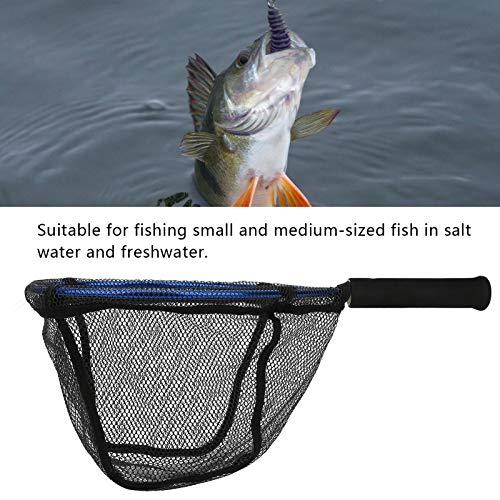 Oreilet Oreilet Small Fishing Landing Net, Fishing Net, for Keeping Lures Catching Releasing(Blue)