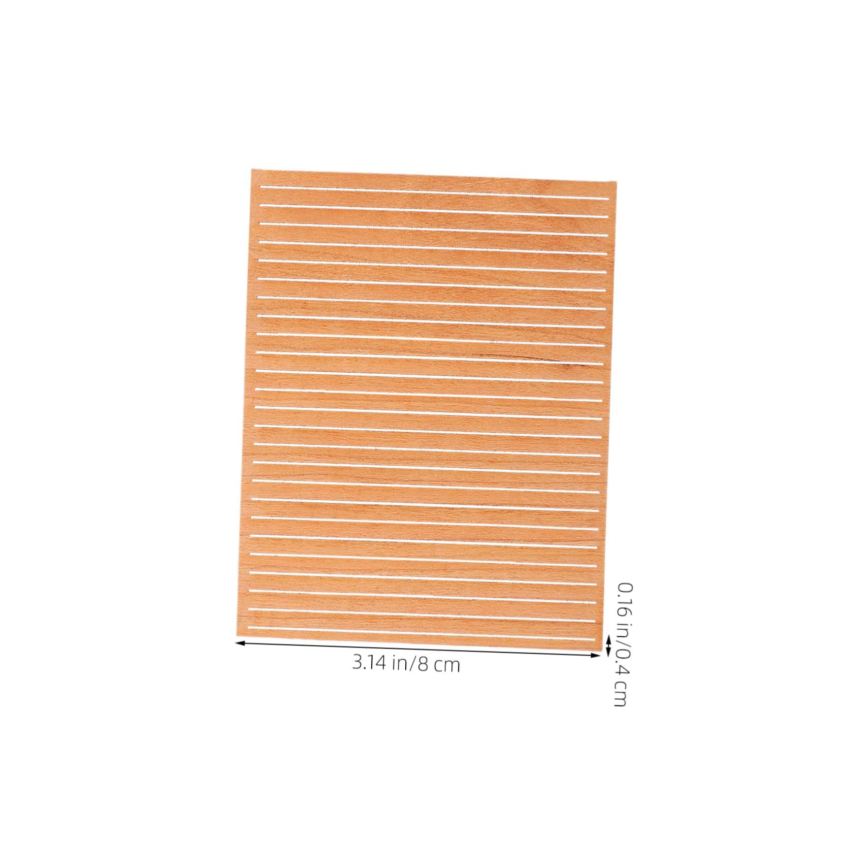 QUMIIRITY QUMIIRITY DIY Boat Model Flooring Material 80pcs Miniature Floorboard Realistic Solid Wood Mini Decking for Craft Projects