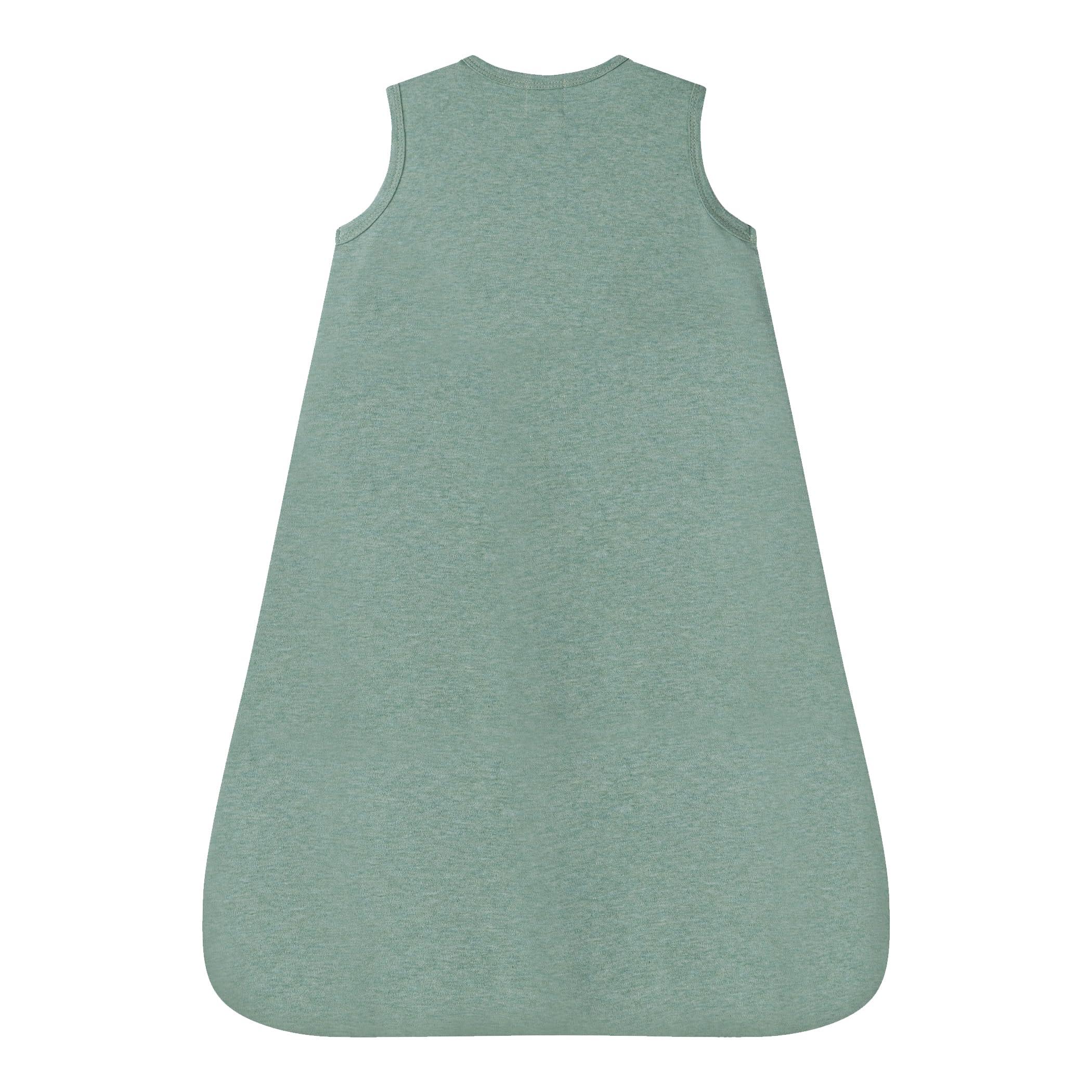 HAJAKADAS-Y HAJAKADAS-Y Baby Sleeping Sack Unisex Baby Wearable Blanket,Sleeveless Sleep Sack with 100% Cotton 2-way zipper 0.5 TOG (Gren Melange,18-24 Months)