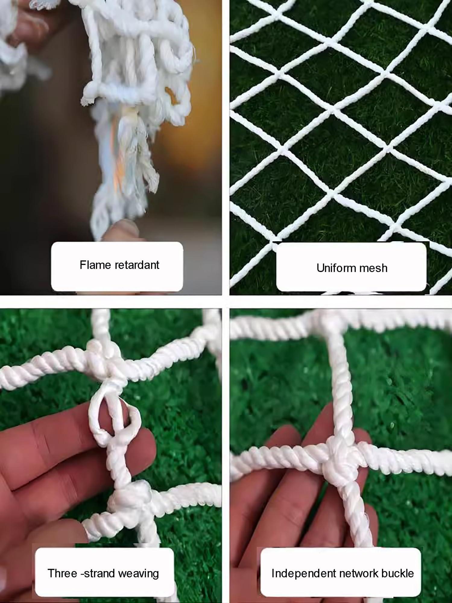 BESNUT Multiple Sizes Child Safety Net,Stairs Balcony Protection Net,10X10cm Mesh Rope Net,White Anti Fall Net Safety Rope Net Garden Plant Nets,Indoor Wall Decor Net Guardrail Net ( Color : 6mm-10cm Mesh ,