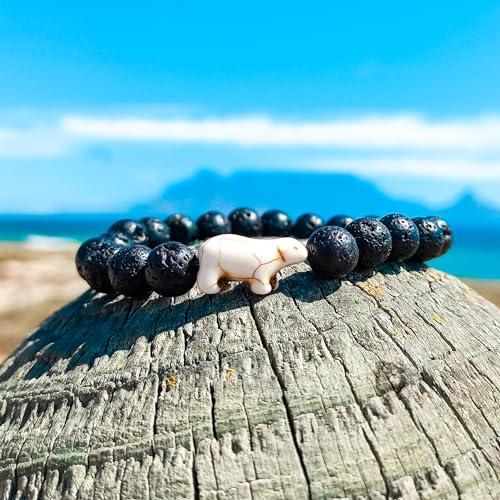 Fahlo Fahlo Polar Bear Tracking Bracelet, Elastic, supports Polar Bears International, one size fits most for Men and Women