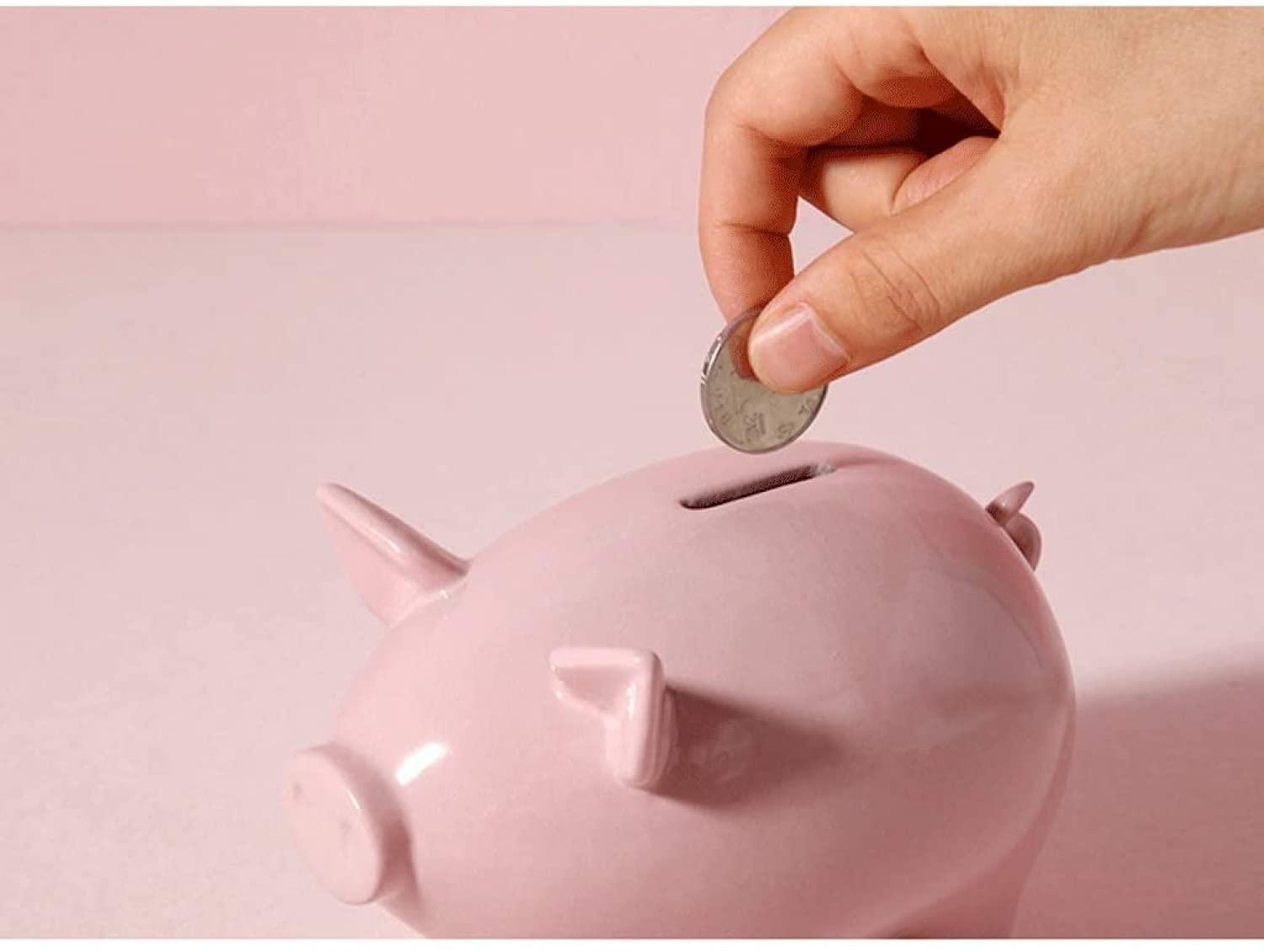 FORREC Piggy Bank Piggy Bank, Ceramic Piggy Banks Makes A Perfect Unique Gift Coin Money Box Saving Money Bank for Kids