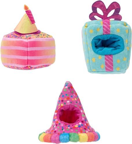 Squishville Squishville by Original Squishmallows Birthday Bash Set - Six Exclusive 2-inch Squishmallows Plush, Four Costumes and Accessories, and a Pop-Up Play Display - Toys for Kids
