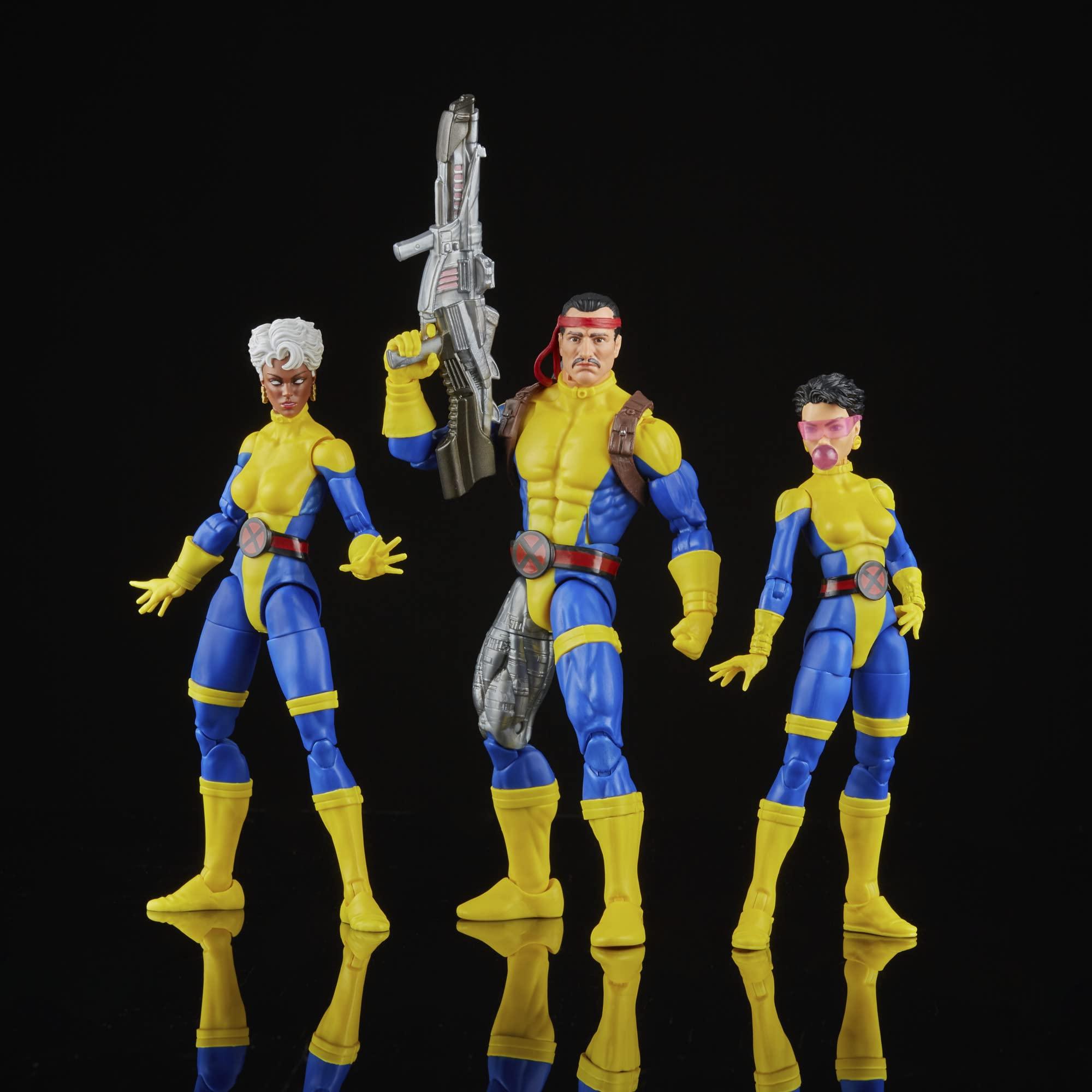 Marvel Marvel Legends Series Forge, Storm, & Jubilee X-Men 60th Anniversary Action Figure Set, 6-Inch Action Figures
