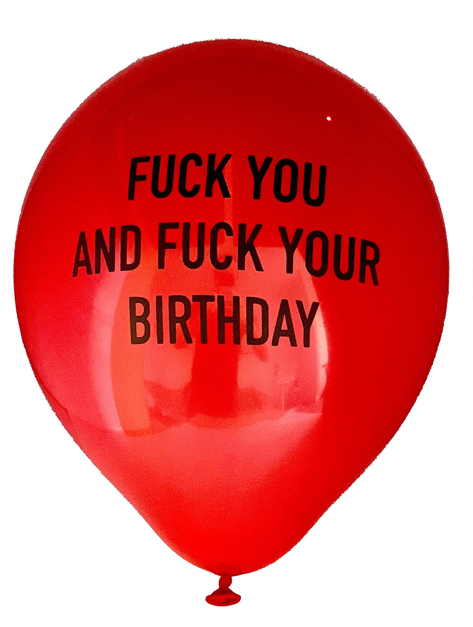 Brutal Brutal Balloons - Abusive Balloons Black & Red Pack of 12 - Rude Birthday Balloons for Adults - Insult Your Friends or Enemies with Funny Party Decorations - the Most Offensive Balloons on the Planet