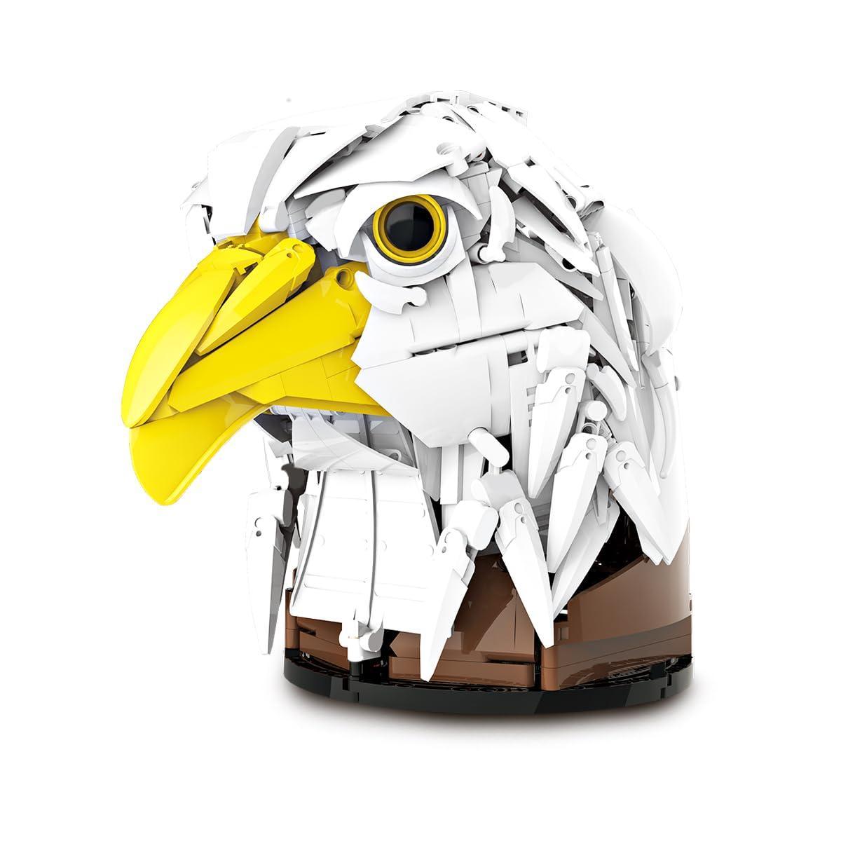 HONLANCH HONLANCH Animal Eagle Head Building Blocks Set1082 PCS Gift for Adults and Kids,Room Decor or Wall displays
