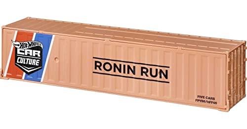 Hot Wheels Hot Wheels Ronin Run Container Set, 5 1:64 Scale Premium Cars in Collectible Container, Metal/Metal Body & RealRiders Tires, for Collectors