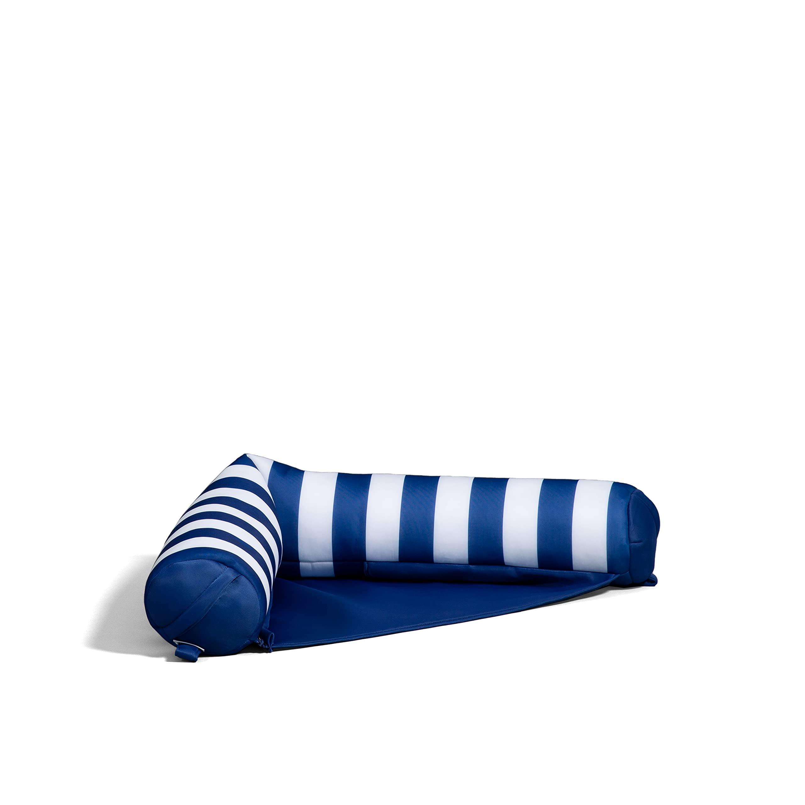 Big Joe Big Joe Noodle Sling No Inflation Needed Pool Seat with Armrests, Americana Nautical Stripe Double Sided Mesh, Quick Draining Fabric, 3 feet