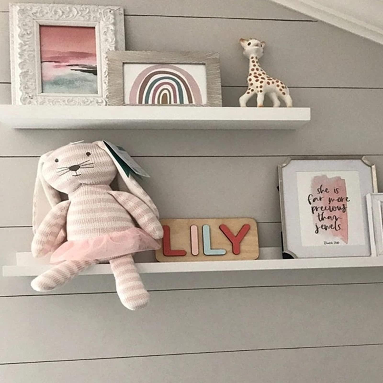 weiyou weiyou Personalized Name Puzzle,Custom Baby Name Puzzle Handmade Toy Toddler Toys Baby Name Sign Toddler Toys Custom 1st Birthday Gift Wood Puzzle (Color 4,2 Letters)