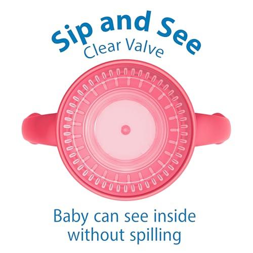 Dr. Brown\'s Dr. Brown's Milestones Cheers 360 Cup Spoutless Transition Handles for Easy Grip & Leak-Freere Training Toddlers Babies, Leak-Free Sippy Cup, Blue/Aqua