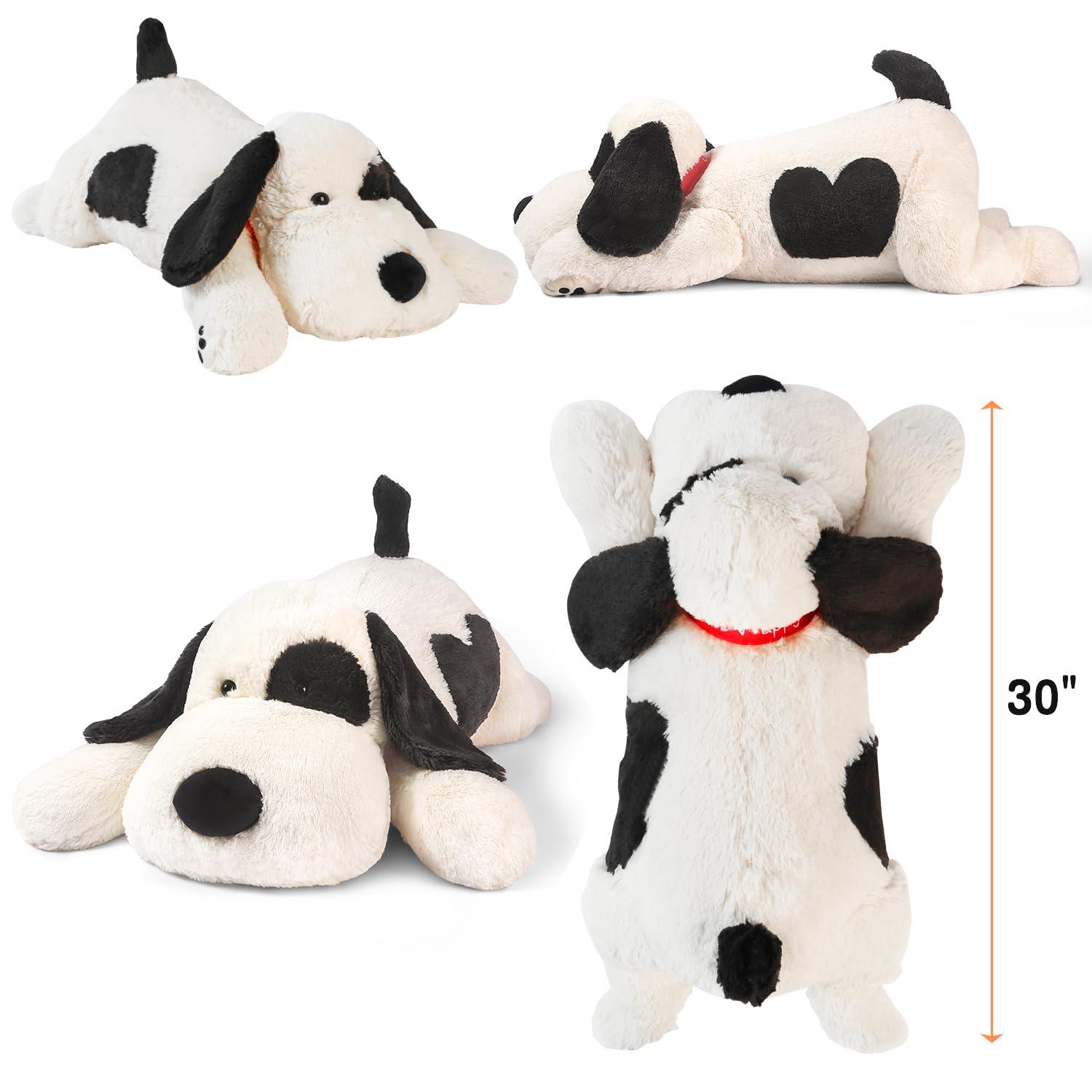 ZPIUU ZPIUU Dog Weighted Stuffed Animals,30 Inch 5.5 lbs Weighted Plush Animals,Giant Puppy Plush Pillow Toy, Gifts for Kids, Boys and Girls Adults (30\" 5.5lbs)