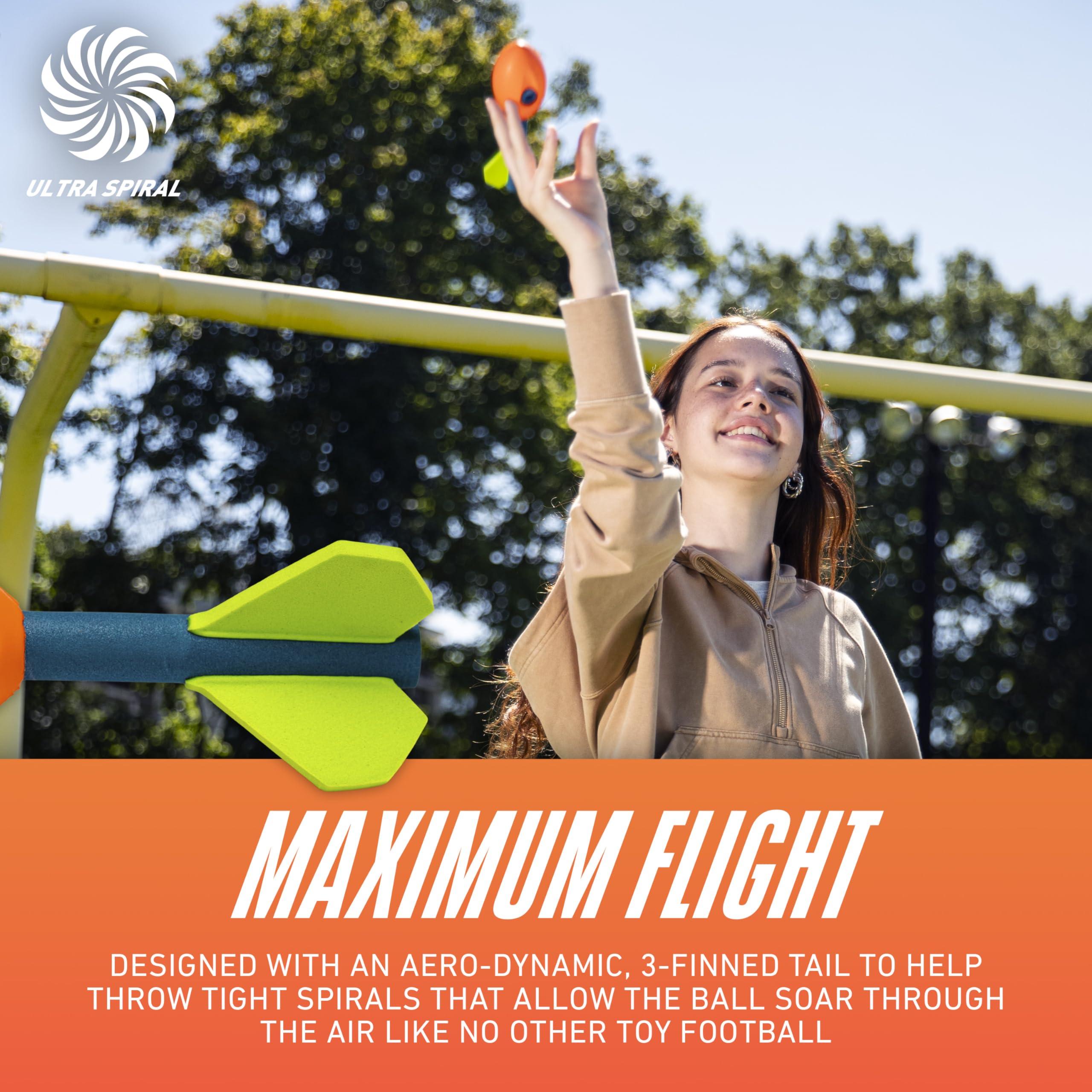 NERF NERF Vortex Mini Aero Howler Foam Football - NERF Soft Mini Vortex Football for Long-Distance Throws - Perfect for Pool + Beach Ball - Kids Aero Howler Whistle Foam Ball